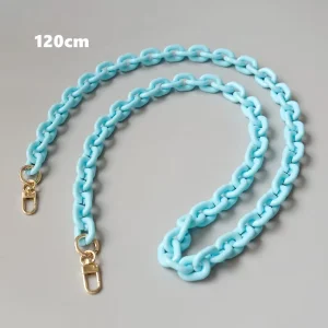 New Acrylic Bag Chain Bag Strap Removable Bag Accessories Colourful Women’s Resin Chain Fish Bone Handle
