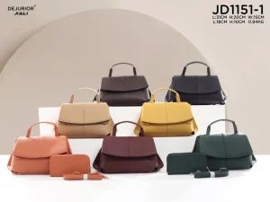 New Arrival 2 in 1 PU Leather Handbag Women Cross Shoulder Bag Structured Flap Top Handle Bag Luxury Commuter