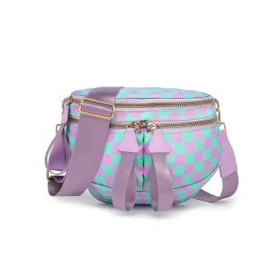 New Arrival Chest Pack Waist Pack Checkered Nylon Belt Style Waterproof Large Capacity Fanny Bags Outdoor Casual Fanny Pack