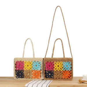 New Arrival Handmade Paper Straw Women’s Large Straw Summer Shoulder Bag