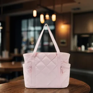 New Arrival Large Capacity Lightweight Puffer Tote Bag Waterproof Zipper Travel Essentials Cotton Padded Quilted Nurse Handbag