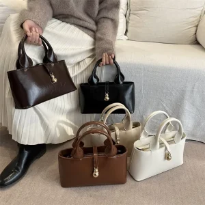 New Arrival Large Capacity Shoulder Bag Vintage Soft PU Leather Underarm Tote Bag Minimalist Casual Crossbody Bag