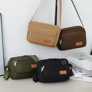 New Arrival Low Price Factory Custom Logo Durable Fashion Messenger Bag Casual Daily Use Men’s Crossbody Bag