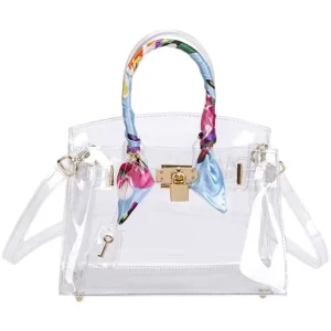 New Arrival Waterproof Beach Jelly Crossbody Bag Fashionable Transparent Platinum for Women Versatile Single Shoulder Polyester