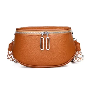 New Arrival Women Replaceable Straps PU Leather Crossbody Waist Chest Belt Bag