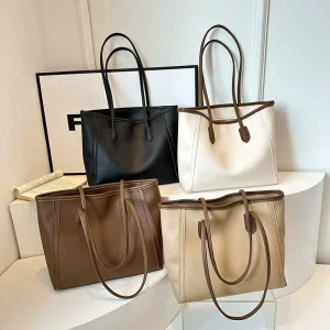New Autumn Fashion Shoulder Tote Bags Women Big Brown Handbags