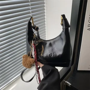 New Autumn Winter High End Single Shoulder Handbag Niche Dumpling Bags for Women Zip Closure Fashionable Crossbody Design