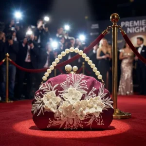 New Chinese Style Embroidered Flower Shell Evening Clutch Bag Chain Shoulder Crossbody Handbag Oriental Wedding Party Purse