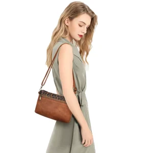 New Contrasting Leopard Print Crossbody Bag Women’s Fashion Classic Shoulder Bag PU Leather Women’s Sling Small Square Bag