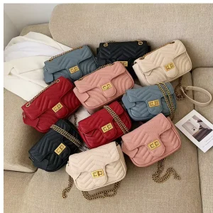 New Cross border Fashion Double G Chain Single Shoulder Small square Bag