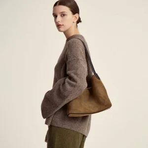 New Custom OEM ODM Brown Women Bucket Bags Fashion Leisure Leather Purses Large Capacity Ladies Messenger Handbags