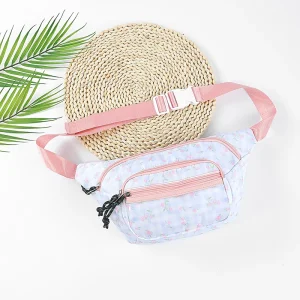 New Custom Printed Waist Pack Unisex Nylon Money Belt Bag for Travel Waterproof Fanny Pack for Sports & Festivals