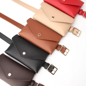 New Design Faux Leather Waist Bag Belt Small Purse Detachable Trendy Wallet Waist Belt Purse