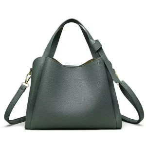 New Designer Style Women’s Large Capacity Tote Bag Luxury Vintage PU Leather Pebbled Shoulder Handbag