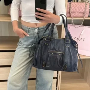 New Designs Women PU Leather Handbag in Stock Multi Pocket Top Handle Crossbody Bag Custom Logo Low MOQ Factory Direct