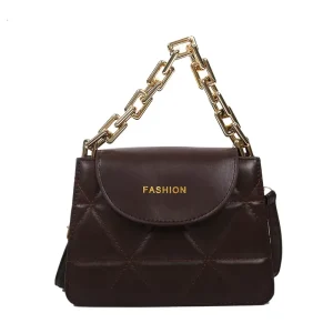 New Diamond Chain Satchel One shoulder Oblique Cross Satchel square Lady Slant Bag