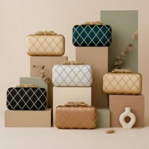 New Diamond Plaid Party Evening Handbag Designer Fashion Trending Wedding Bag Ladies Clutch Bag Women Fashion Purses