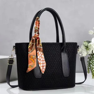 New Elegant Solid Color Fashion Casual Women Bag Handbags Silk Scarf Crossbody Bag Waterproof Lightweight Ladies Bag