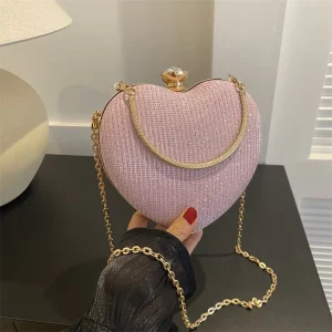 New Evening Party Bag Luxurious Textured Trapeze Nylon Cute Mini Purse Womens Handbag Versatile Chain handle Tote