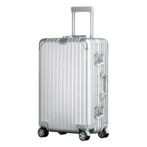 New Factory Luggage Travel Bags Custom Aluminum Trolley Suitcase Set with Spinners Wheel