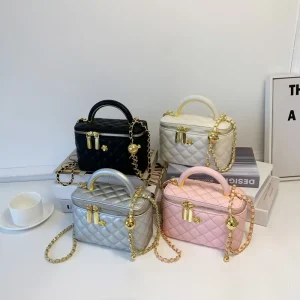 New Fashion Box Handbags Young Lady Chain Bags Lady Design Purses for Girls