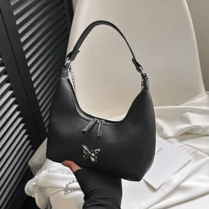 New Fashion Butterfly Women Bag Custom Logo Small PU Leather Chain Purse Casual Ladies Shoulder Bag Manufacturer