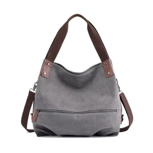 New Fashion Canvas Hobo Bag Single Shoulder Crossbody Messenger Bag Casual Tote Bag for Women