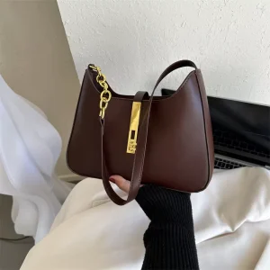 New Fashion Chains Waterproof Woman’s Handbags Single Shoulder Zip Closure Bags for Spring Summer Autumn Winter Use