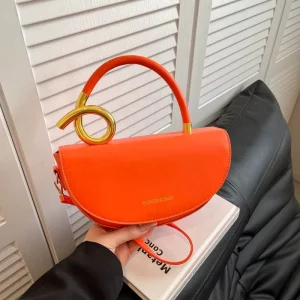 New Fashion Design Ladies Shoulder Bags PU Leather Saddle Bag for Women