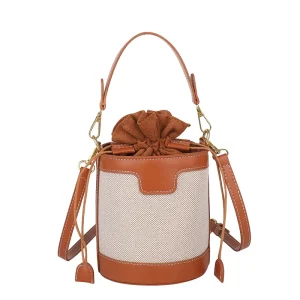 New Fashion Ladies Crossbody Waterproof Bucket Bag Designer Style PU Material