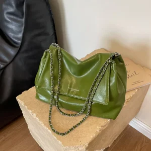 New Fashion Simple Chain Bag Versatile Large Capacity One Shoulder Crossbody Bag