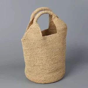 New French Trendy Straw Woven Tote Bag Women Lady Summer Vacation Travel Handbag