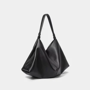 New Genuine Cowhide Tote Bag Women Soft Leather Underarm Shoulder Bag Niche Vintage Large Capacity Crossbody Purse