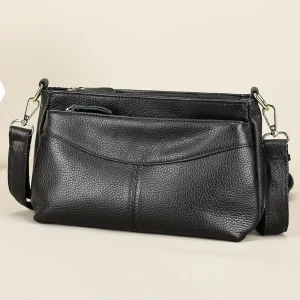 New Genuine Leather Top Handle Bag Women Top Cowhide Advanced Sense Shoulder Crossbody Purse Versatile Day