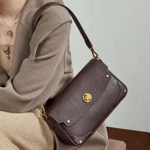 New Genuine Leather Women Bag Small Square Shoulder Crossbody Bag Spring Summer Chain Strap Purse