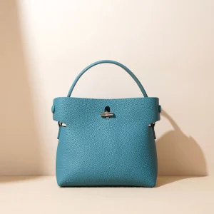 New Korean Style High-End Crossbody Bag for Women Exquisite Bucket Bamboo Knot Handbag Versatile for Commuting