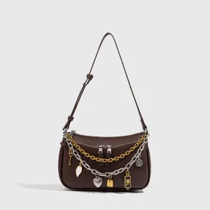 New Large Capacity High Quality Fashion Casual Women’s Brown One Shoulder Handheld Crossbody Bucket Bag