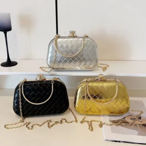 New Luxury Shining Design Evening Bags Glossy Ladies’ Dinner Handbags Small Banquet Clutch Dress Hand Bag