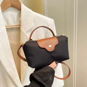 New Mini Dumpling Bag Nylon Cloth Handbag with Zipper Closure and Polyester Lining Shoulder Crossbody Tote Women’s Bag