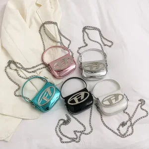 New Mini Shiny Letter Shoulder Diagonal Fashion Chain Bag