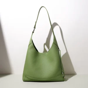 New Minimalist Commute Shoulder Bag High end Lazy Feeling Genuine Leather Bucket Bag Large Capacity Exquisite Hobo Bag