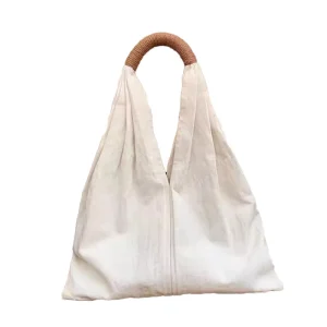 New Mple Candy Solid Color Artistic Canvas Single Strap Waterproof Tote Bag Women Casual Fashion Handbag Outdoor Use Open