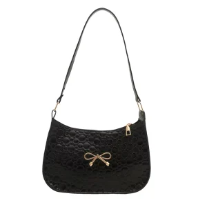 New PU Zipper Single Strap Small Simple Fashion Casual Handbag Vintage Versatile Shoulder Bag Underarm Mori Girl Style