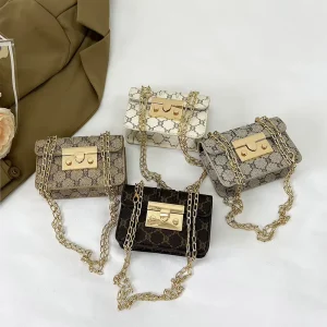 New Retro Printed Purses and Handbags Female Luxury Chain Mini Crossbody Bags for Women