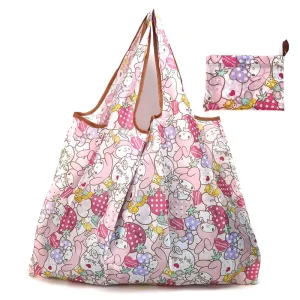 New Reusable Polyester Folding Grocery Shopping Tote Bag with Pattern Fashionable & Eco Friendly Shopping Bags