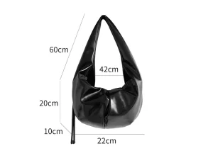 New Simple Tote Bags Fashion Soft PU Shoulder Bag Women Underarm Handbag Purse Tote