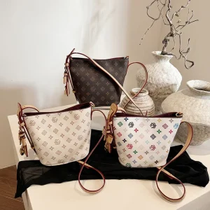 New Style Fashionable Ladies’ Bucket Bag Retro Print Pattern Decorative Suitable for Daily Use.2429