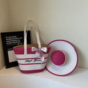 New Style Paper Straw Bag Large Capacity Women Handbag Shoulder Bag Summer Vacation Beach Straw Crossbody Bag
