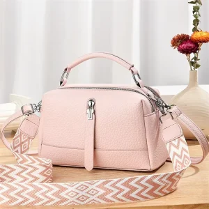 New Style Pink Flower Fashion Colorful Korean Mini Messenger Bag for Girls