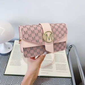 New Style Single-Shoulder Button Closure Crossbody Bag Ladies PU Leather Shoulder Bags